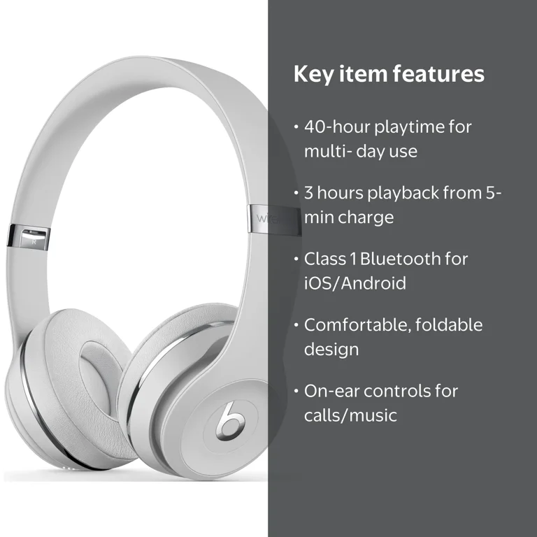 Beats by Dr. Dre, Wireless Headphones, Solo3, Gloss Black