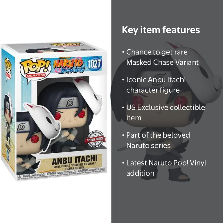 フィギュア 【】(非常に良い)NARUTO - ナルト Anbu Itachi US限定POP