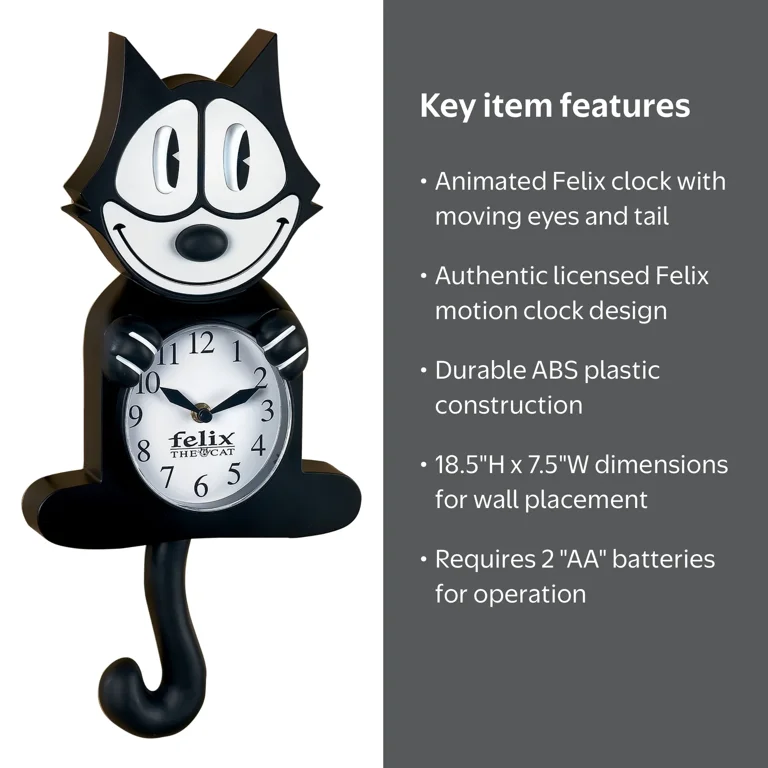 Collections Etc., NJ Croce Felix The CAT 3-D Motion Clock