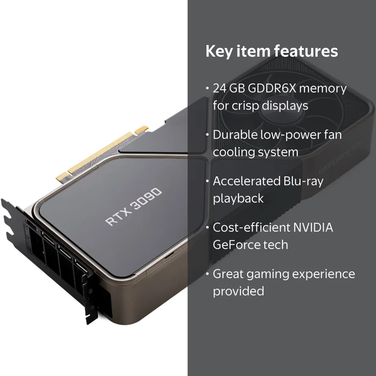NVIDIA GeForce RTX 3090, 24 GB GDDR6X GPU Gaming Graphic Card