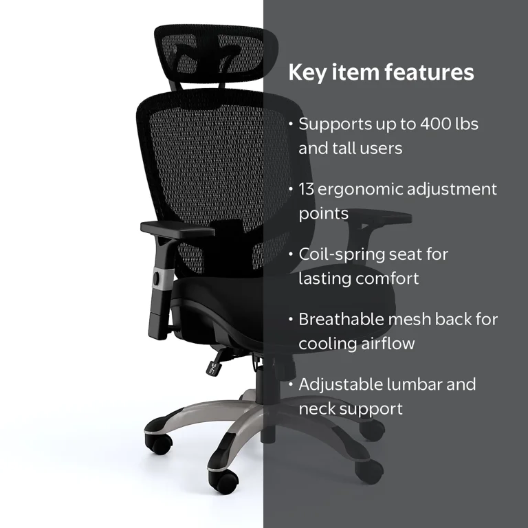 Staples, Hyken XL Ergonomic Fabric Swivel Big and Tall Office