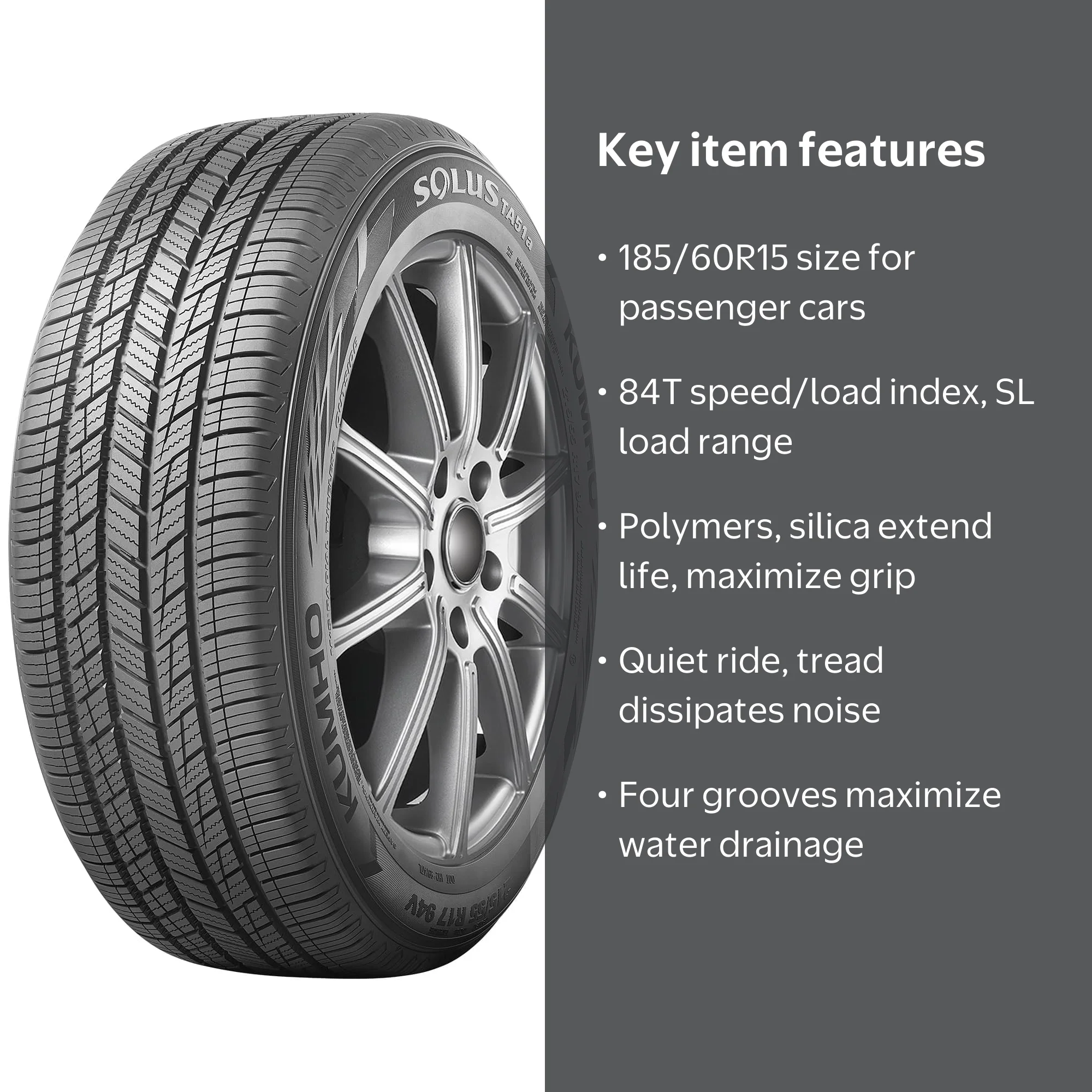 Kumho Solus TA51a All Season 185/60R15 84T Passenger Tire