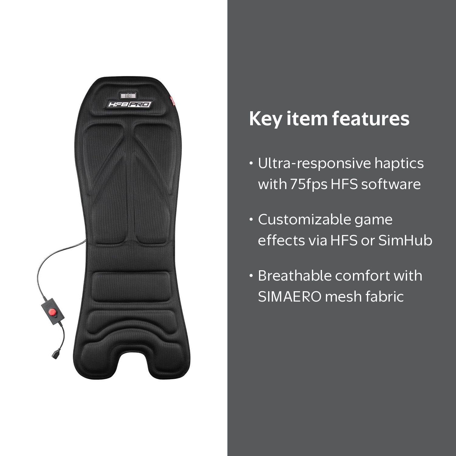 Next Level Racing HF8 Pro Haptic Feedback Gaming Pad, 8 Motors