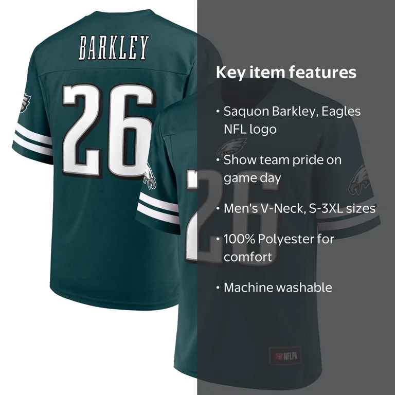 NFL イーグルス　ユニフォーム　Saquon Barkley NFL Saquon Barkley Philadelphia Eagles Men's Player Jersey