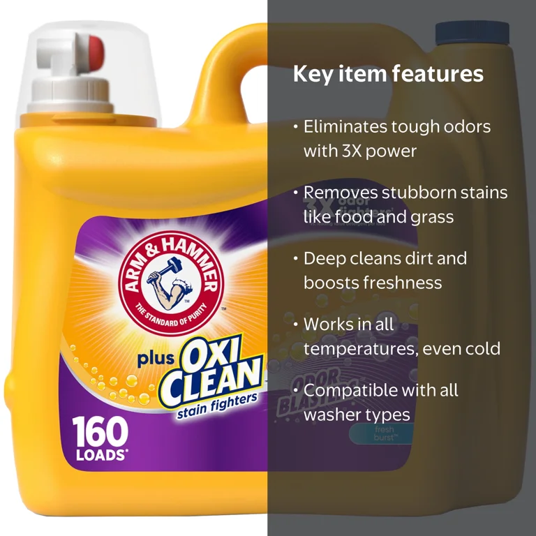 ARM & HAMMER, Liquid Laundry Detergent, 208 fl oz, Fresh Burst