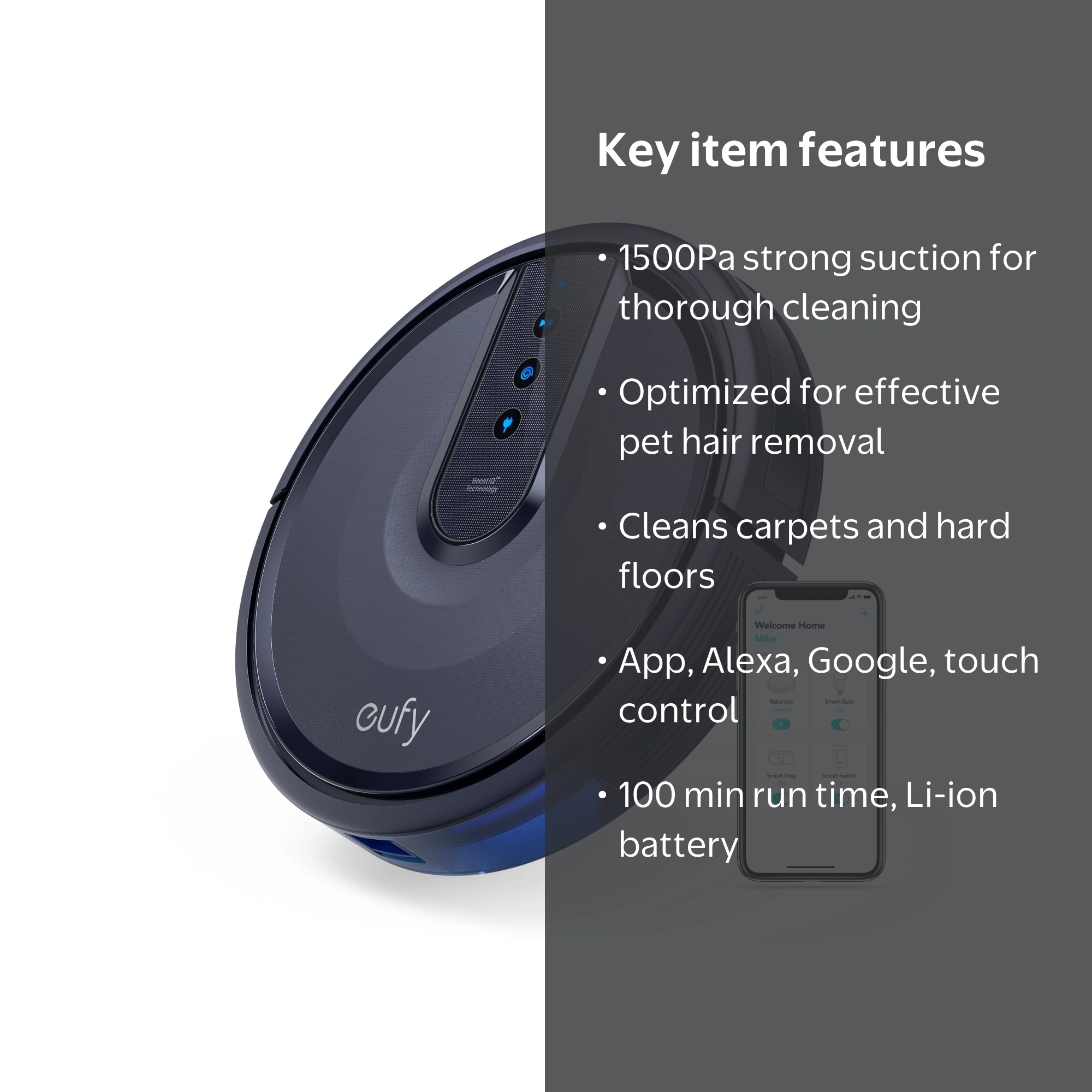 Anker Eufy 25C Wi-Fi Connected Robot Vacuum, Home Cleaning, Pet