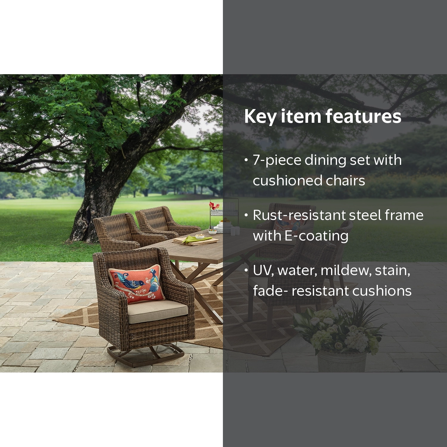 Better Homes and Gardens Hawthorne Park Patio Dining Set Outdoor