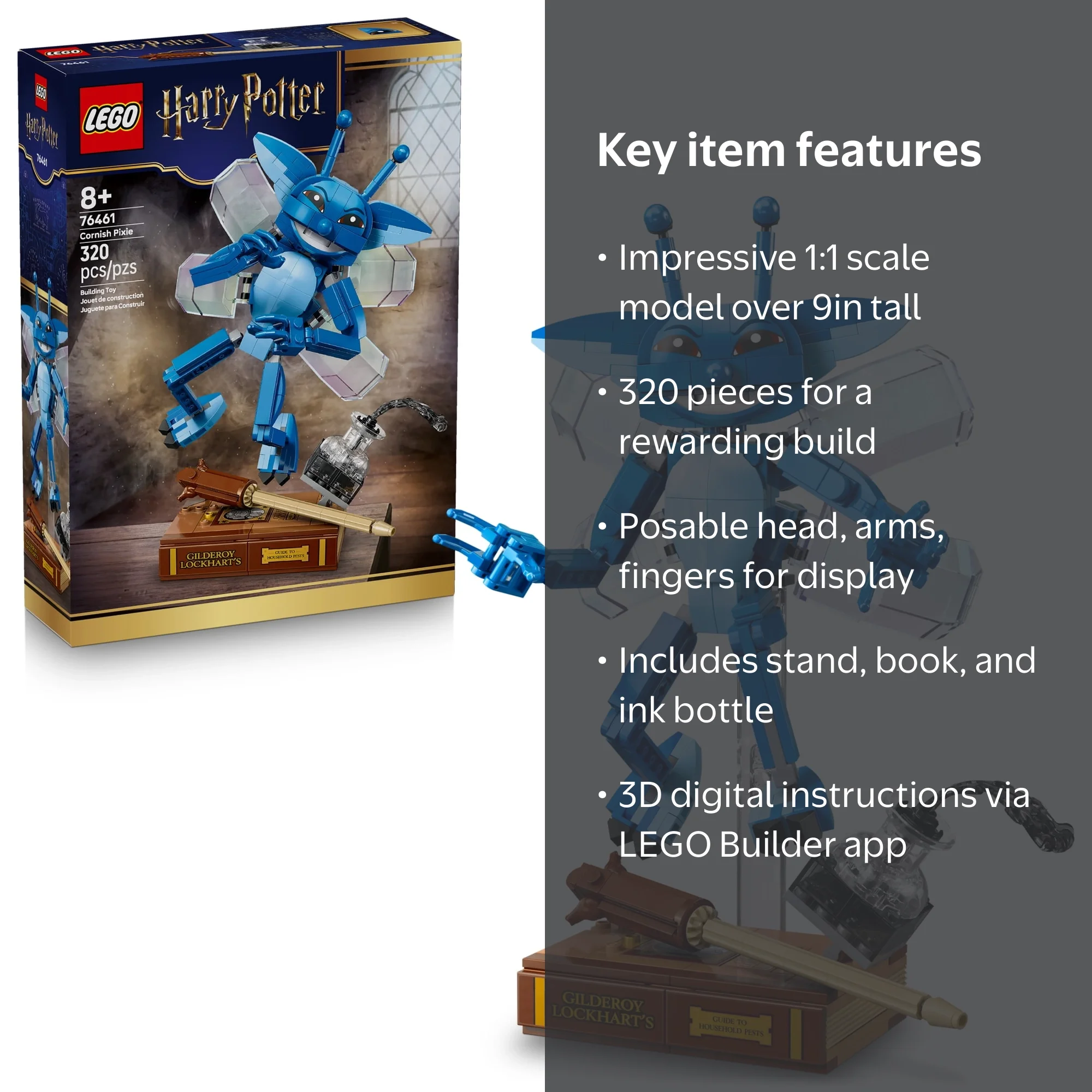 LEGO Harry Potter Cornish Pixie Building Toy 76461 for Display or