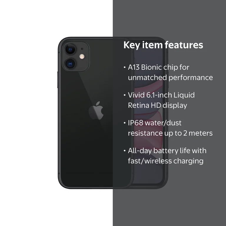 Apple iPhone 11 ブラック 128GB AT&T Apple iPhone 11 64GB, Black - Walmart.com