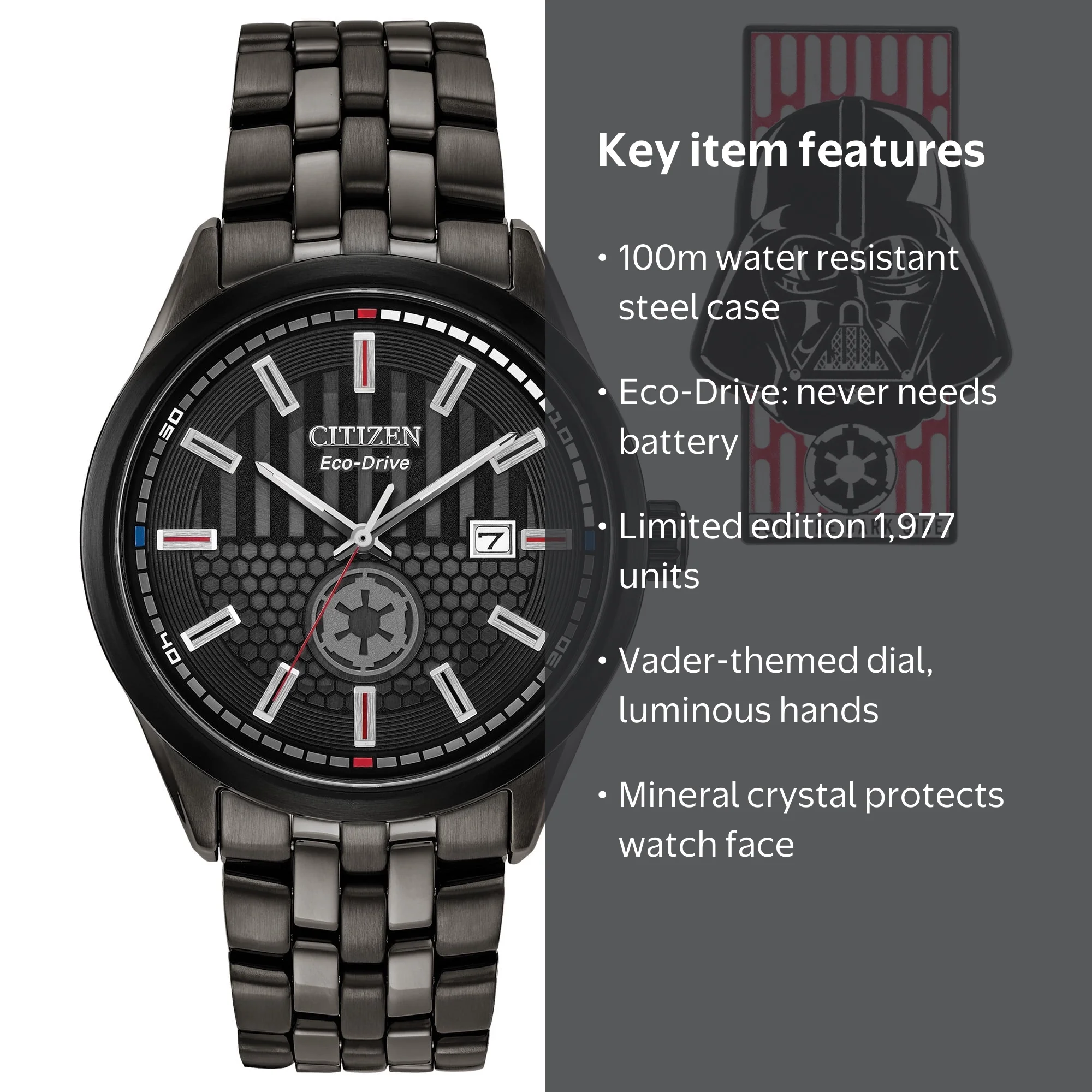 Stainless Steel Citizen Darth Vader Watch Limited Edition Citizen Darth Vader Watch Han Solo Star Wars Limited  Edition Watch By Citizen Sale Star Wars