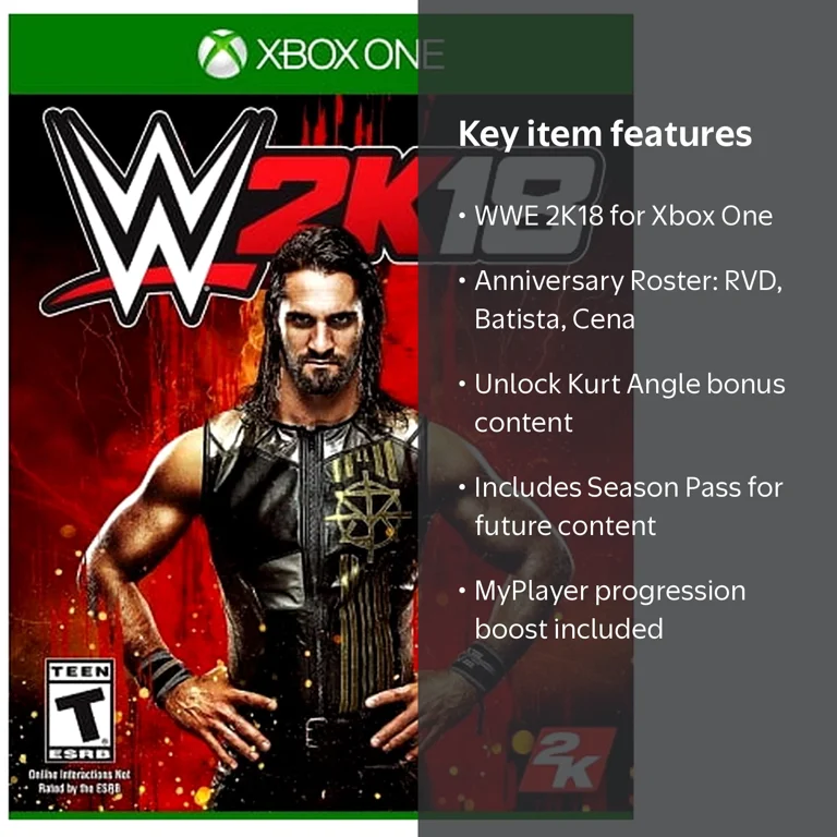 2K WWE 2K18 Wrestling Fight Game for Xbox One, 710425499463