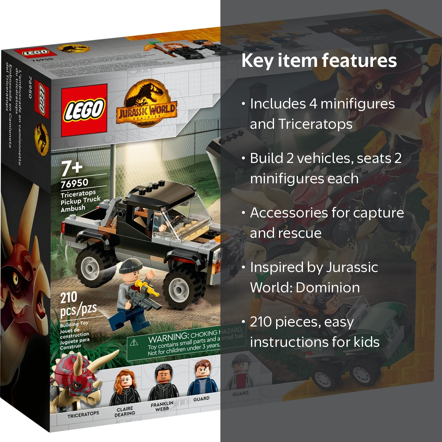 LEGO, Dinosaur Breakout, Dino Vehicles, Minifigures - Walmart.com