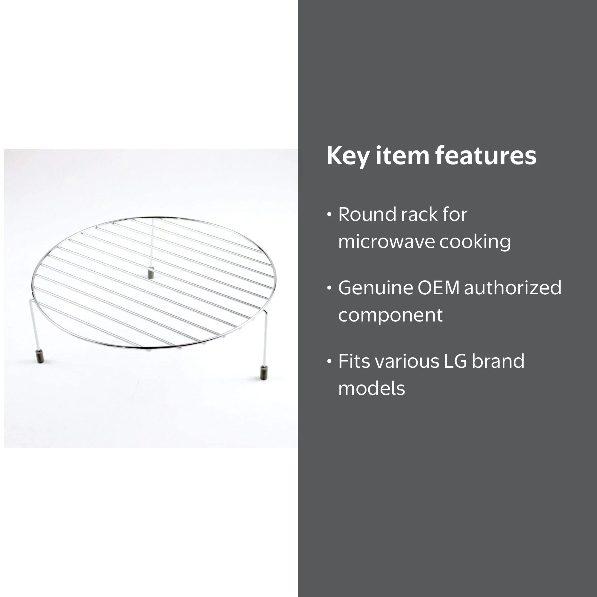 LG 5026W1A082B Genuine OEM Microwave Round Cooking Rack - Walmart.com