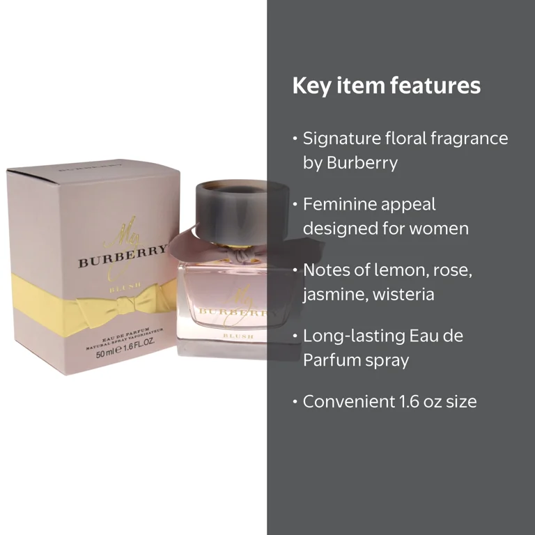 Burberry My Burberry Blush for Women - 1.6 oz EDP Spray, Floral