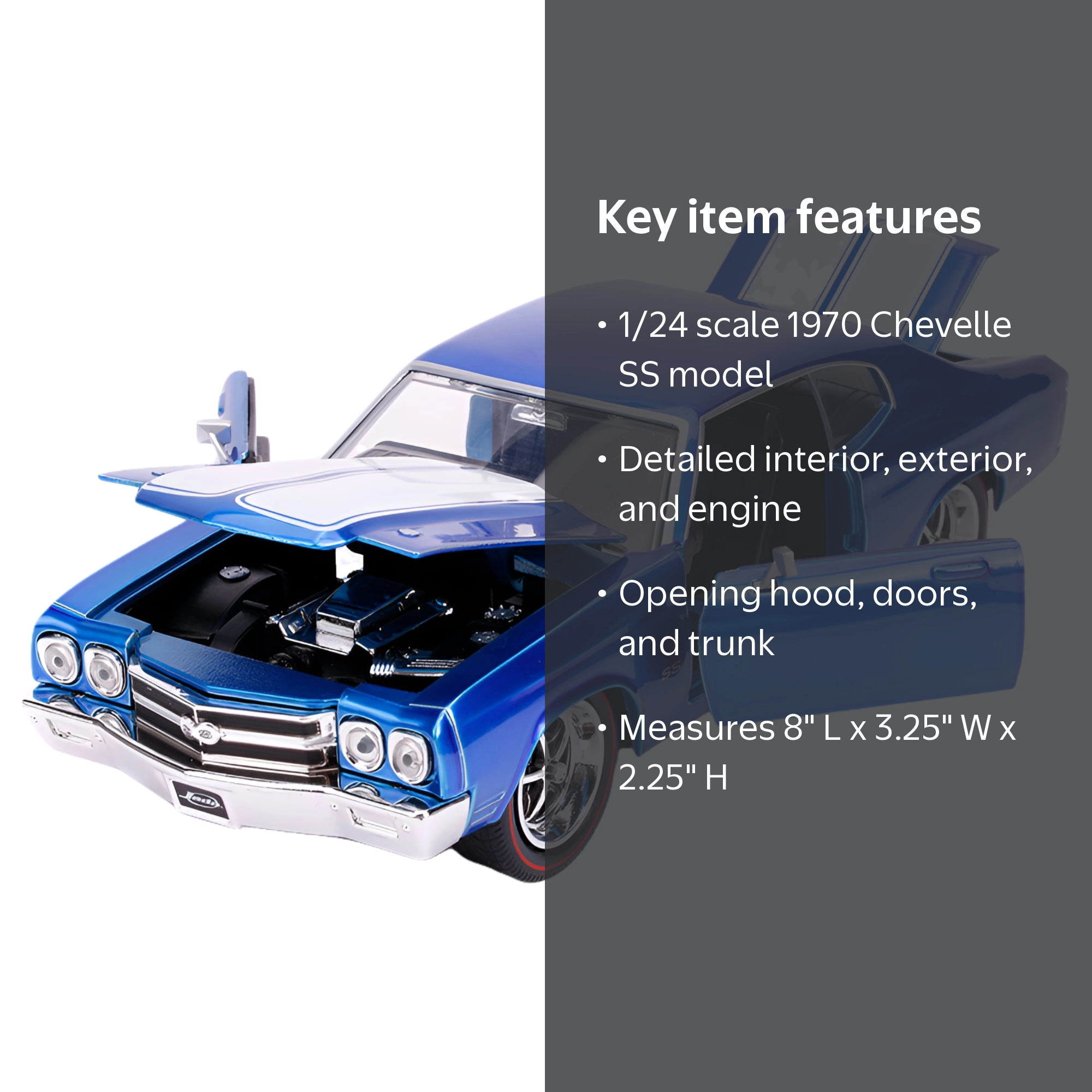 Jada Toys 31450 1970 Chevrolet Chevelle Stainless Steel Candy