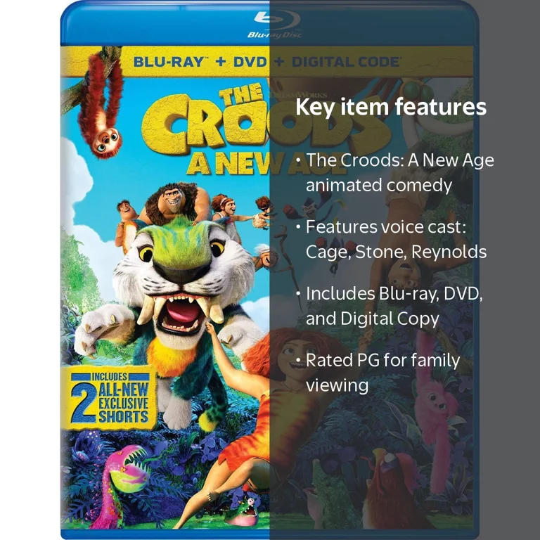 The Croods: A New Age - Kids Adventure Movie (Blu-ray + DVD +