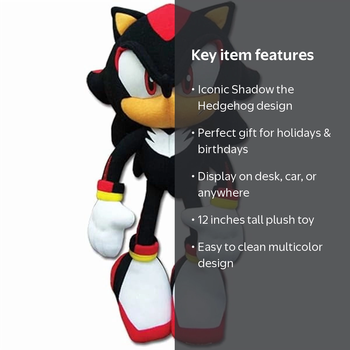 Sonic The Hedgehog New_8967 Great Eastern GE-8967 - Shadow Plush
