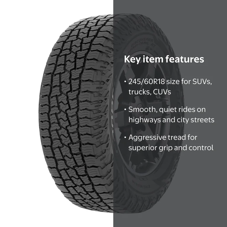 Cooper, Light Truck Tire, All Terrain, 245/60R18, 105H, Black