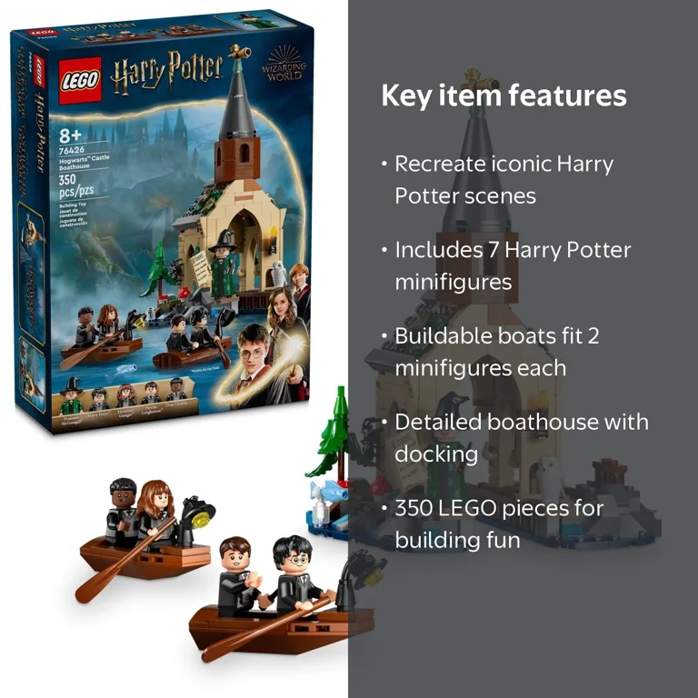 LEGO, Hogwarts Castle Boathouse Building Set, Multicolor, 76426