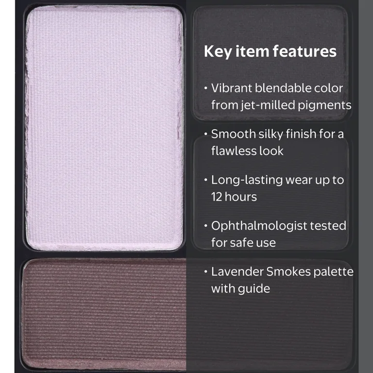 2 pack) Maybelline Expert Wear Eyeshadow Quads, Lavender Smokes