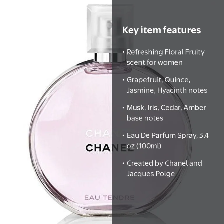 CHANEL, Eau De Parfum Spray, 3.4 oz, Floral Fruity Scent - Walmart.com