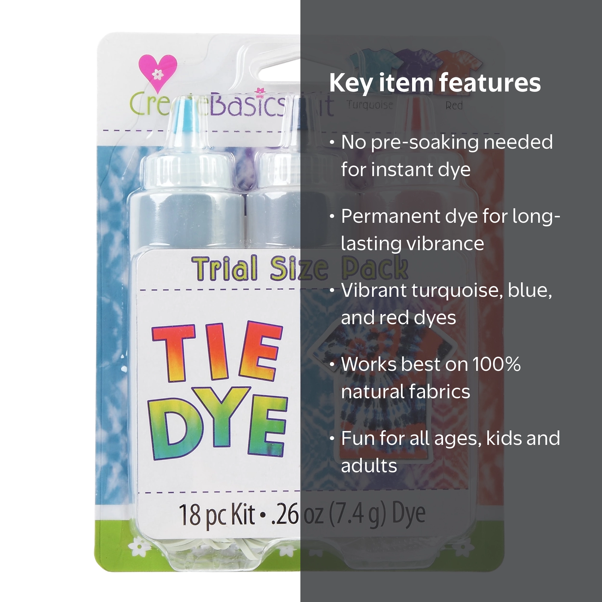 Create Basics Nautical Tie Dye Kit 3-Color Trial Pack with