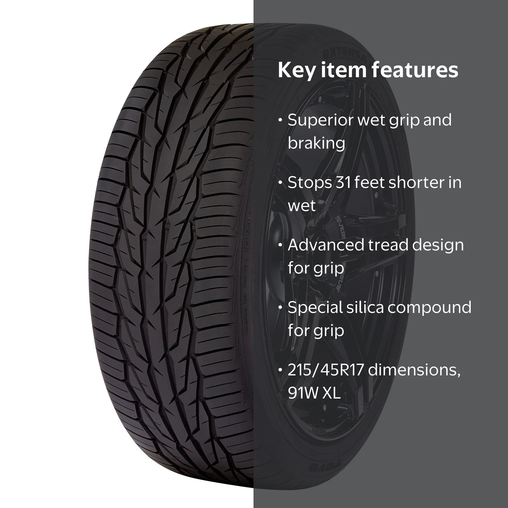 Toyo Extansa HP II All-Season Tire - P215/45R17 91W - Walmart.com
