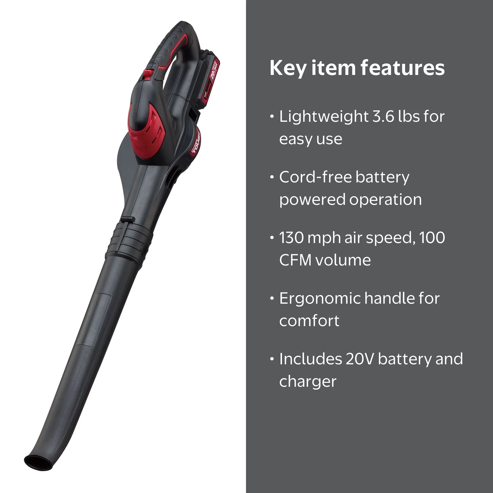 Free Shipping! Hyper Tough Cordless 20V Max Leaf Sweeper 130 MPH