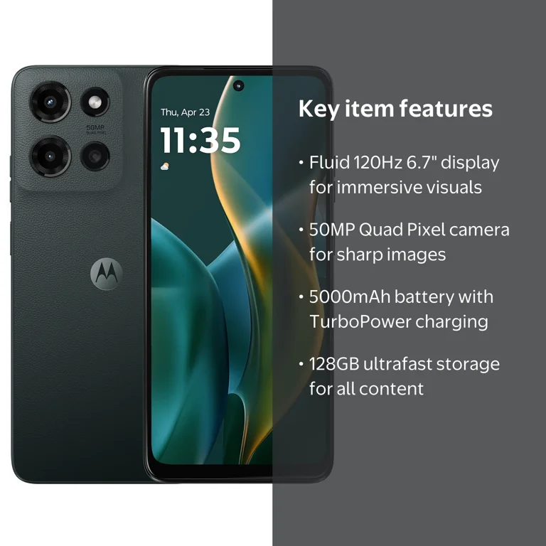 Straight Talk Motorola Moto g 2025, 5G, 128GB, Gray - Prepaid