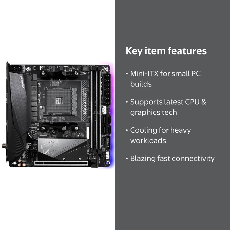 GIGABYTE B550I AORUS PRO AX AM4 Mini-ITX Motherboard, Dual M.2
