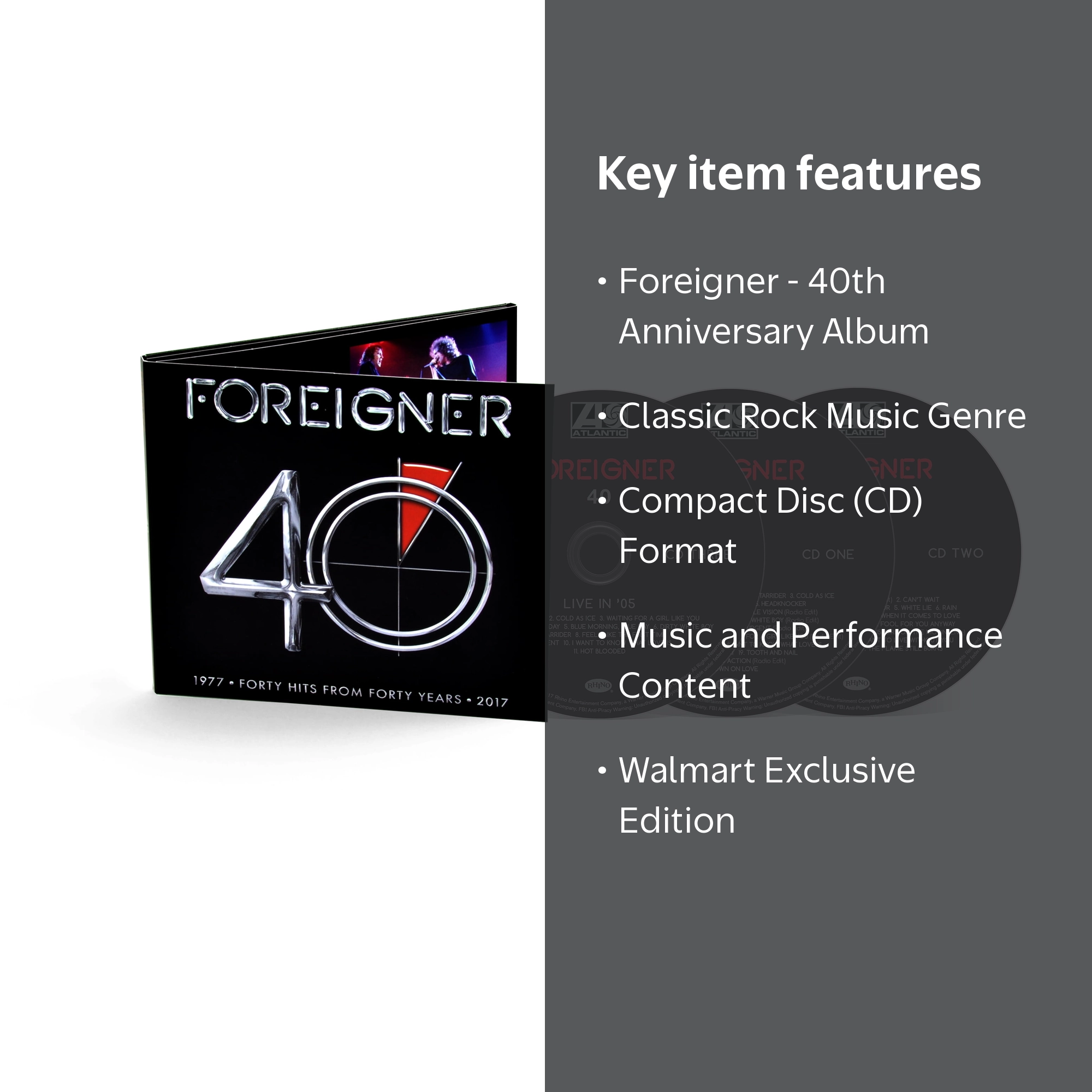 Foreigner - 40 (Walmart) - Music & Performance - CD [Exclusive