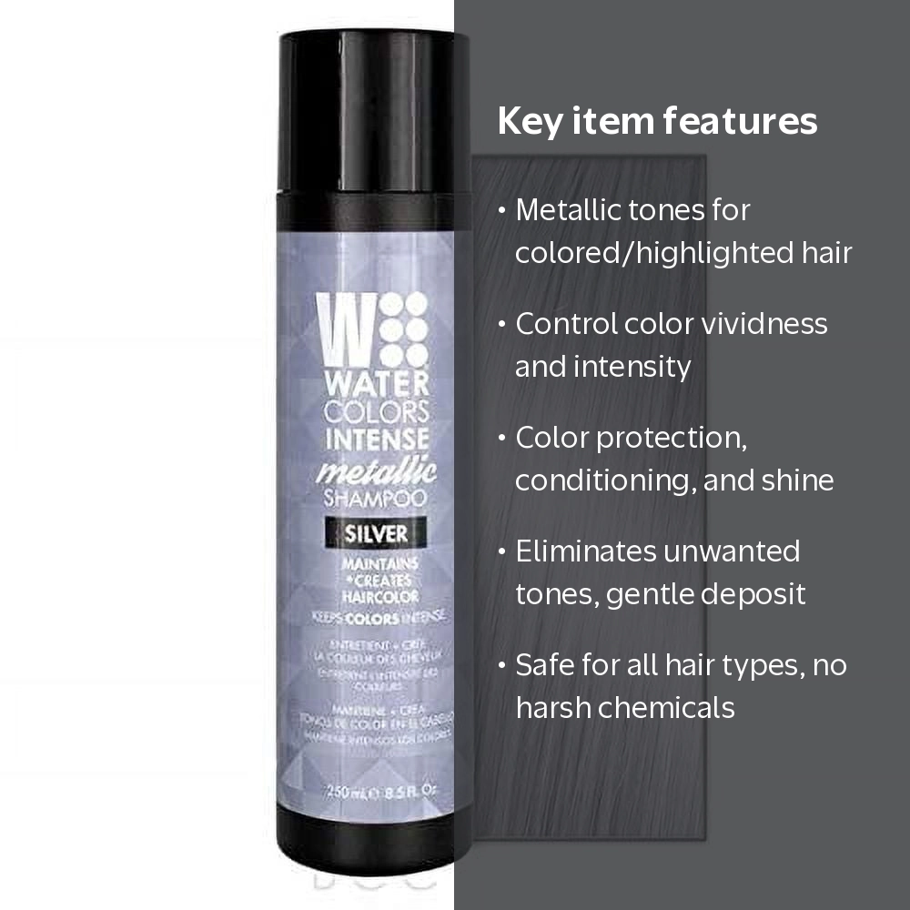 Tressa Watercolors Intense Metallic Shampoo, Silver 8.5 oz