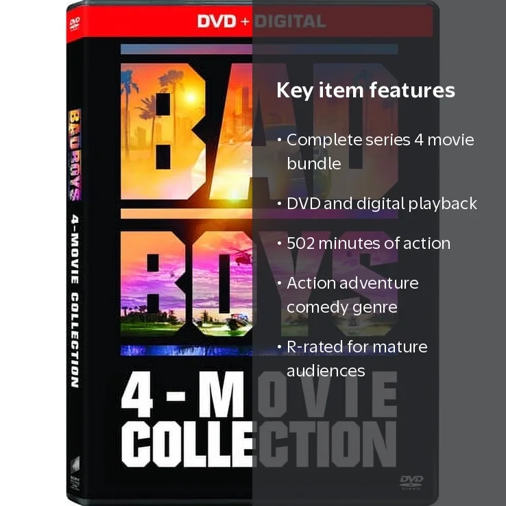 Sony Bad Boys: 4-Movie Collection, DVD + Digital, Action and