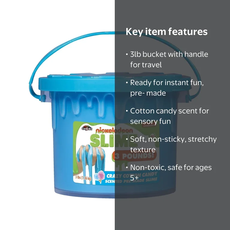 Cra-Z-Art Cotton Candy Scented Slime Bucket 3 lb - Walmart.com