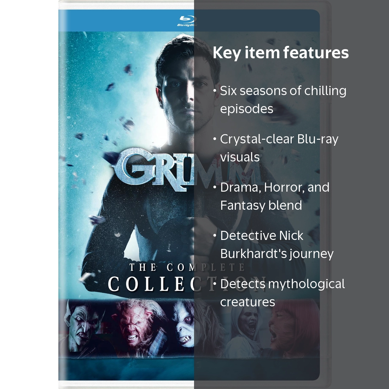 Universal Studios' Grimm: The Complete Collection Blu-ray, Spine