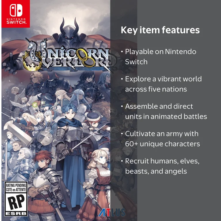 SEGA, Unicorn Overlord, Nintendo Switch, 60 Characters - Walmart.com