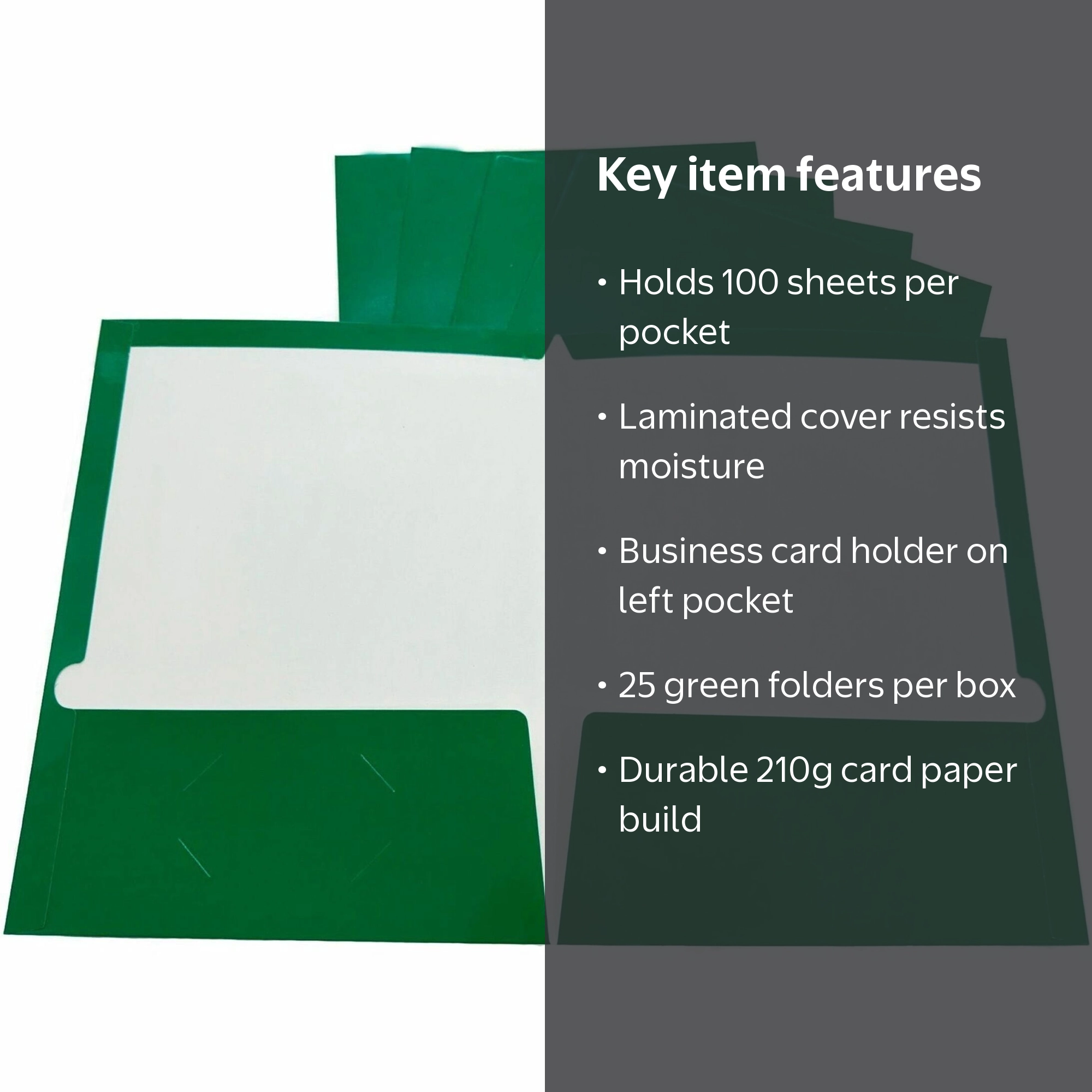 Business Source, BSN44427, Laminated Cover 2-pocket Portfolio, 25
