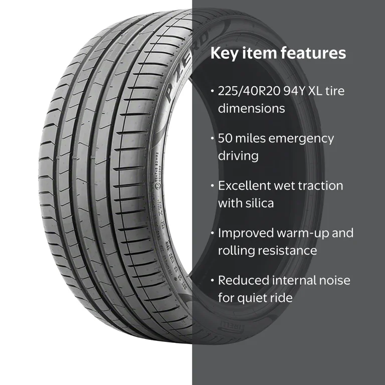 225/40R20XL 94Y PIR P-ZERO (PZ4L) RUN FLAT (*) - Walmart.com