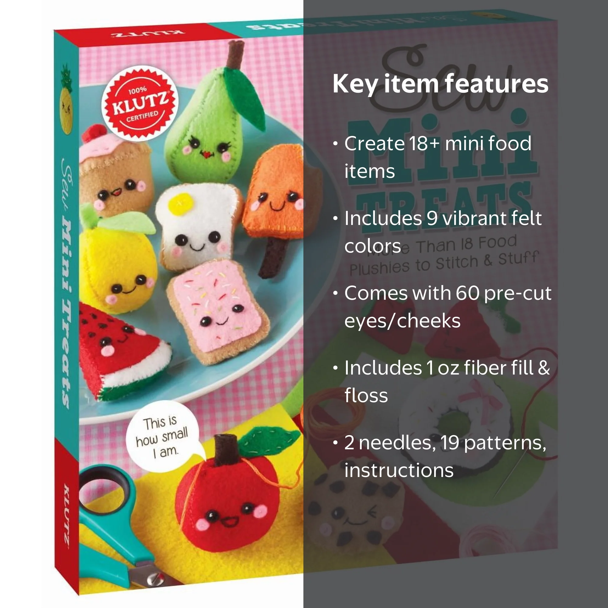 Klutz, Sew Mini Treats, includes felt, floss, needles, patterns