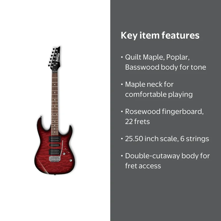 Ibanez GIO GRX70QA Electric Guitar - Walmart.com