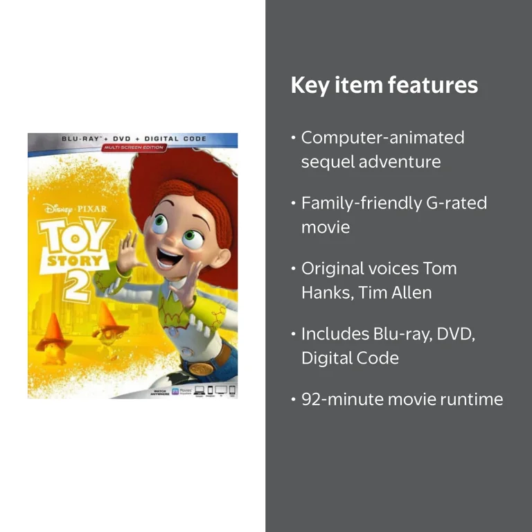 Walt Disney Pictures, Toy Story 2 Blu-ray + DVD + Digital Code
