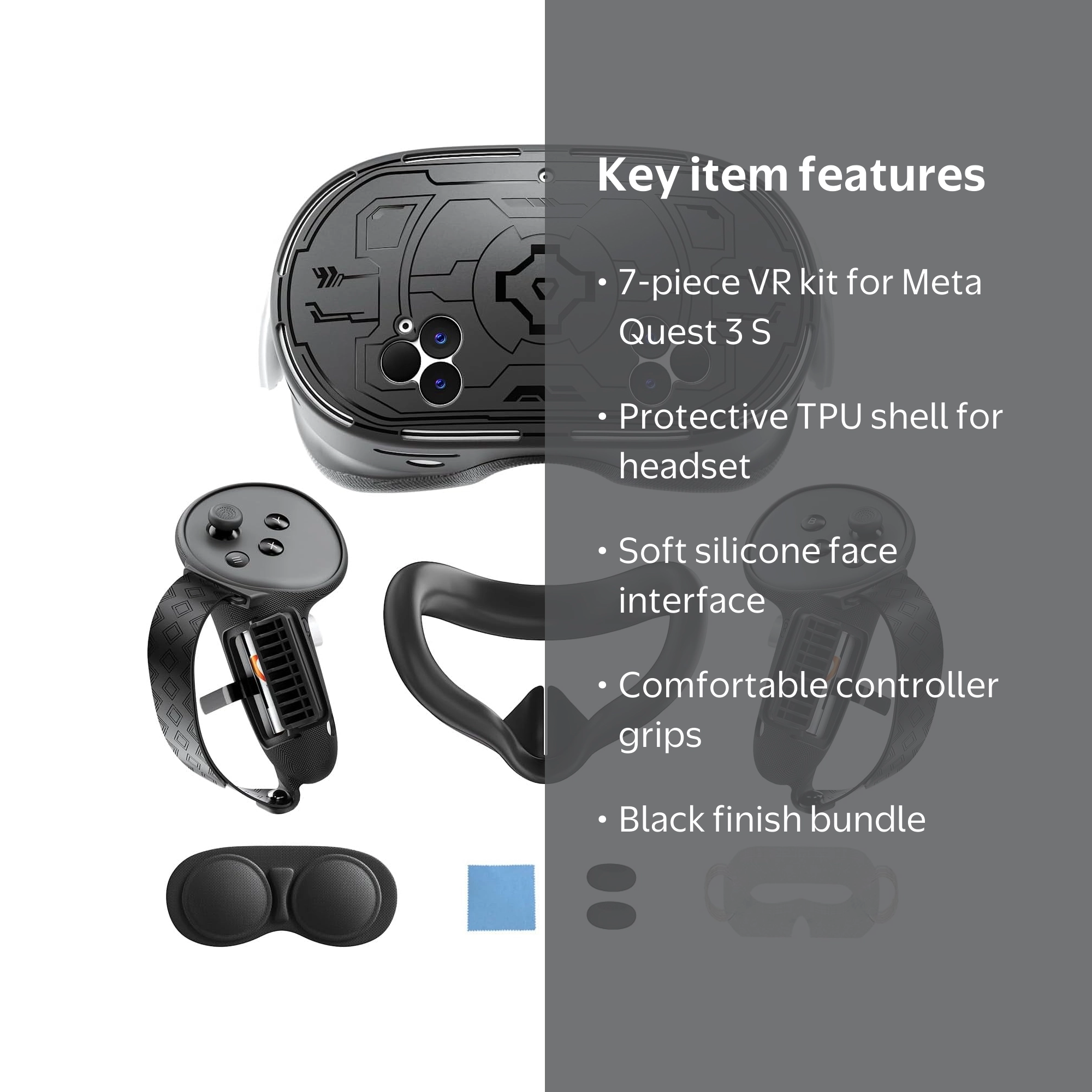 7 in 1 Accessories Bundle for 2024 Meta Quest 3s, Oculus Quest 3 S