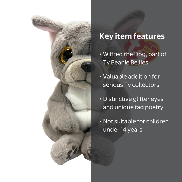 Ty Beanie Baby - WILFRED The 6-Inch French Bulldog Stuffed Plush