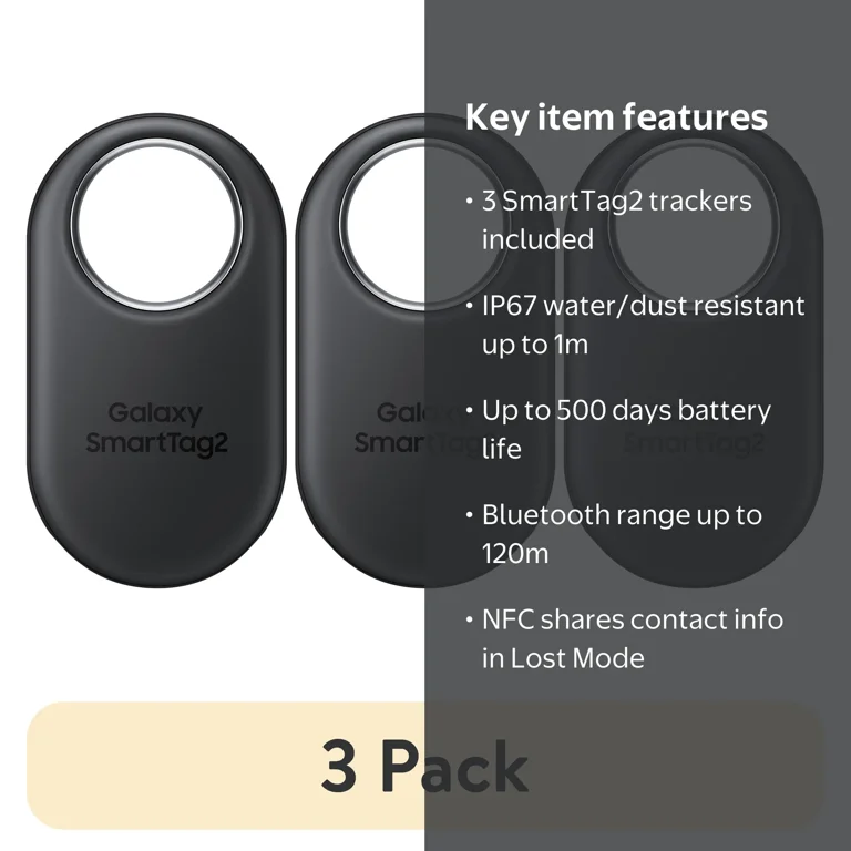 3 pack) Samsung Galaxy SmartTag2, Black - Walmart.com