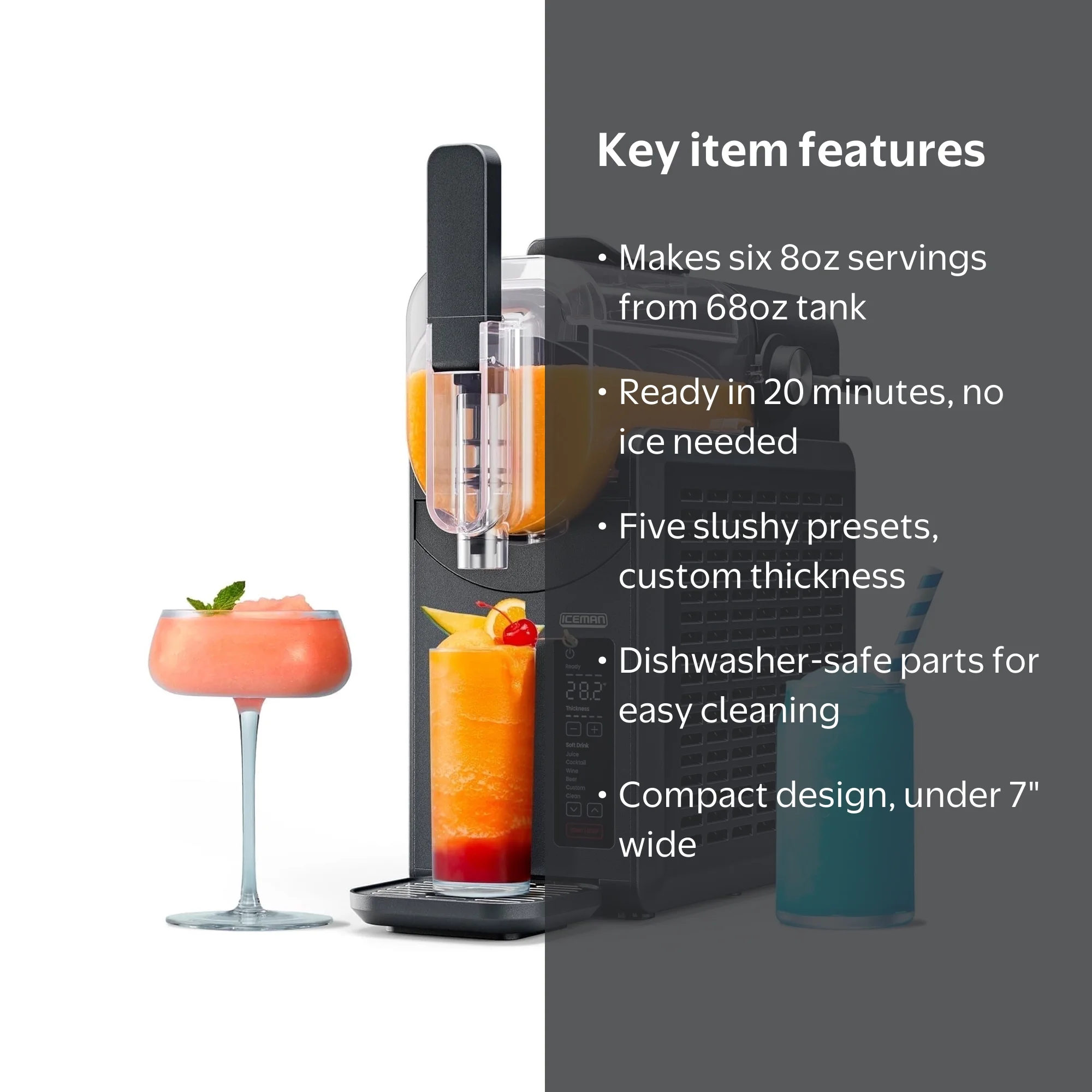 ICEMAN Slush-Ease 48 oz. Slushy Maker with Customizable Thickness