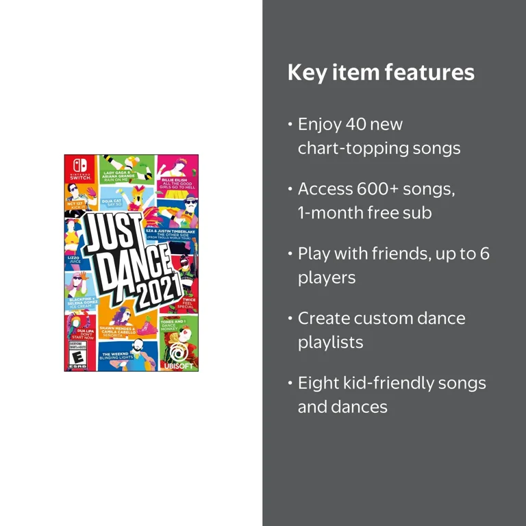 Ubisoft, Just Dance 2021, Nintendo Switch, Dance Game with 40+