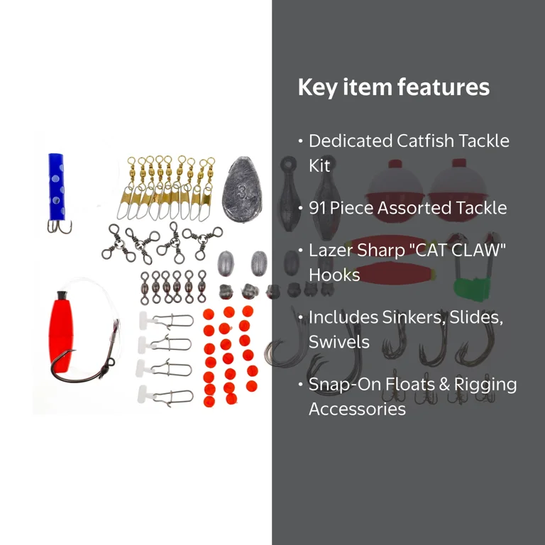 cat fishing accessories Complete Trophy Catfishing Starter Kit The Catfish Sumo Starter Kit sets you up with the right gear from day one. LOEIBMIRY Catfish Rig Making Kit