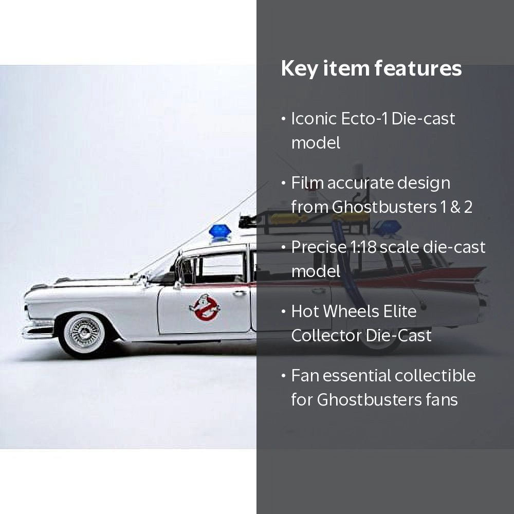 Hot Wheels Elite Collector Ghostbusters Ecto-1 Movie Car Toy (Die