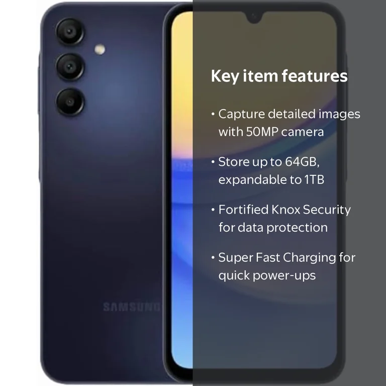 Samsung Galaxy A15 5G A Series 64GB Unlocked Android Cell Phone