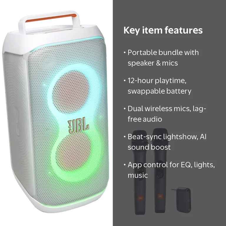 JBL PartyBox Club 120 Portable Party Speaker with Wireless Two JBL PartyBox Club 120 Portable Party Speaker with Wireless Two